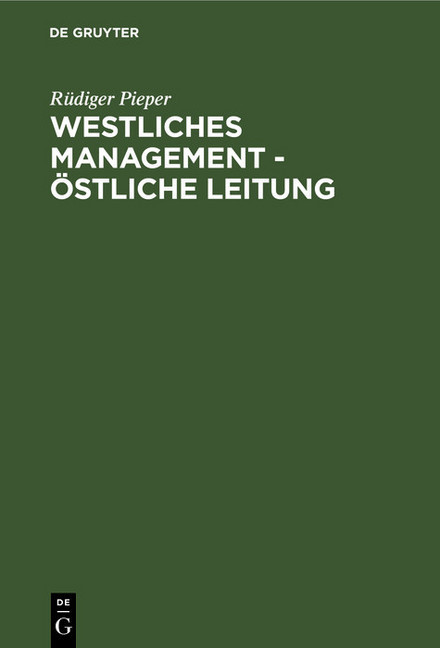 Westliches Management - östliche Leitung main product photo
