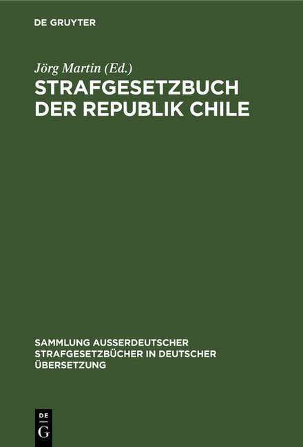 Strafgesetzbuch der Republik Chile main product photo