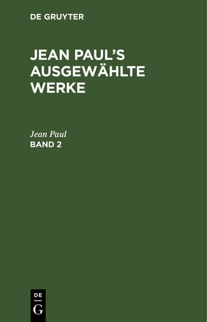 Jean Paul's ausgewählte Werke. Band 2 main product photo