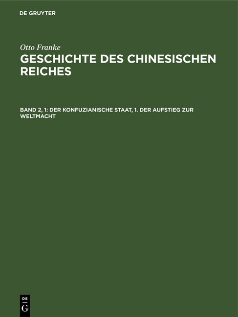 Der konfuzianische Staat, 1. Der Aufstieg zur Weltmacht main product photo