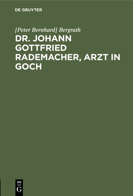 Dr. Johann Gottfried Rademacher, Arzt in Goch main product photo