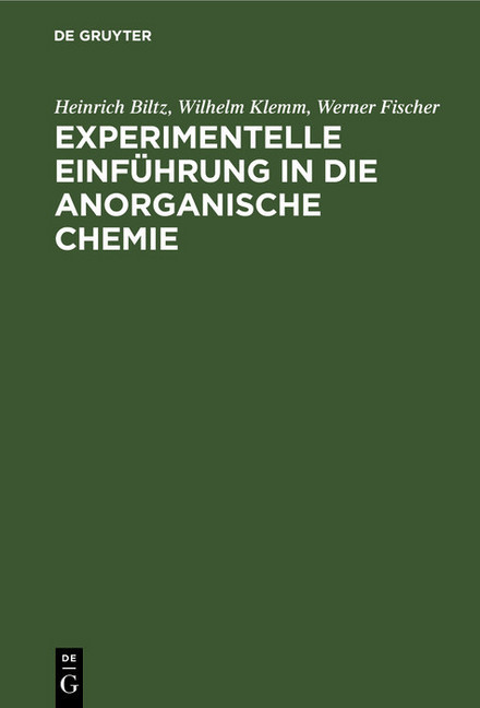 Experimentelle Einführung in die anorganische Chemie main product photo