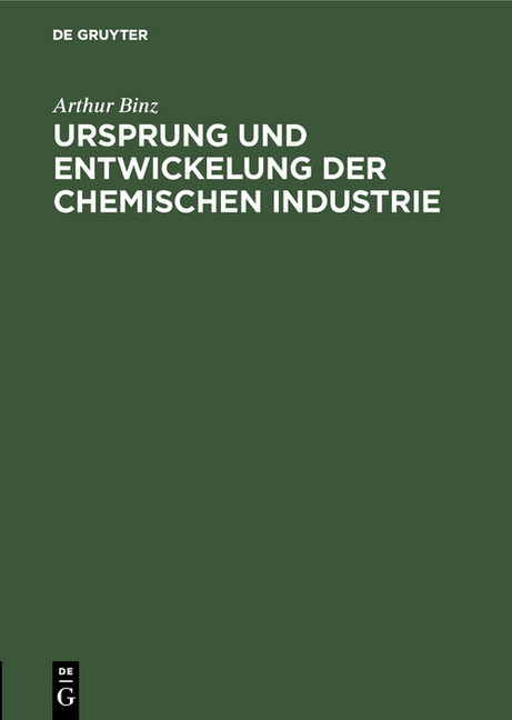 Ursprung und Entwickelung der chemischen Industrie main product photo