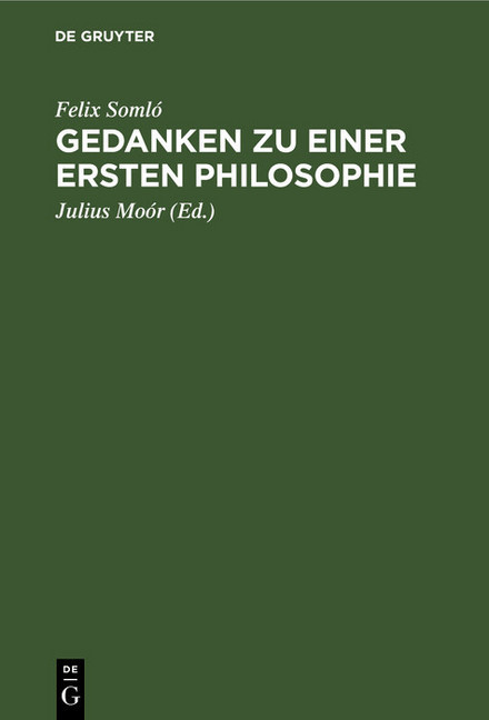 Gedanken zu einer ersten Philosophie main product photo