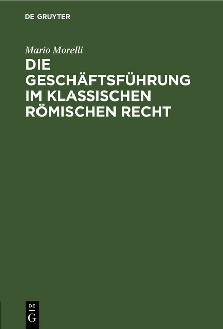 Die Geschäftsführung im klassischen römischen Recht main product photo