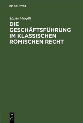 Die Geschäftsführung im klassischen römischen Recht