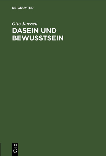 Dasein und Bewusstsein main product photo