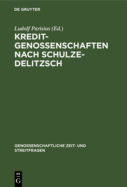 Kreditgenossenschaften nach Schulze-Delitzsch main product photo