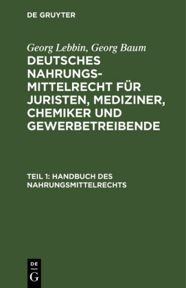 Handbuch des Nahrungsmittelrechts