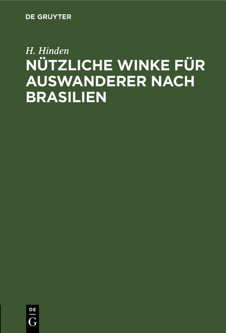 Nützliche Winke für Auswanderer nach Brasilien main product photo