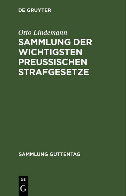 Sammlung der wichtigsten Preußischen Strafgesetze main product photo