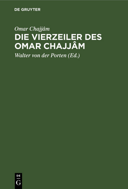 Die Vierzeiler des Omar Chajjâm main product photo