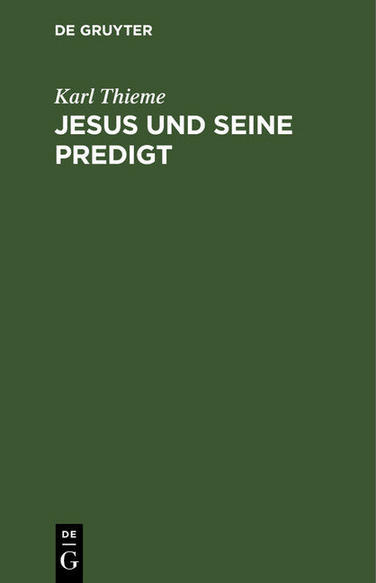 Jesus und seine Predigt main product photo