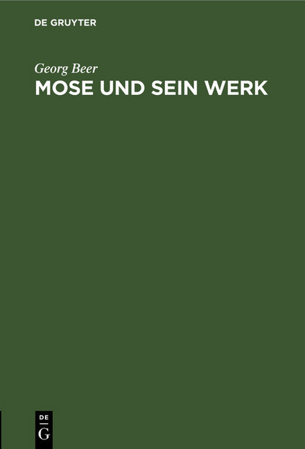 Mose und sein Werk main product photo