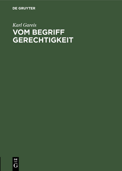 Vom Begriff Gerechtigkeit main product photo