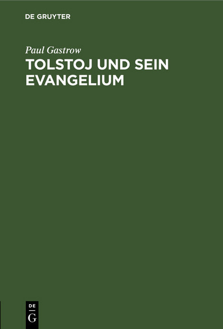 Tolstoj und sein Evangelium main product photo
