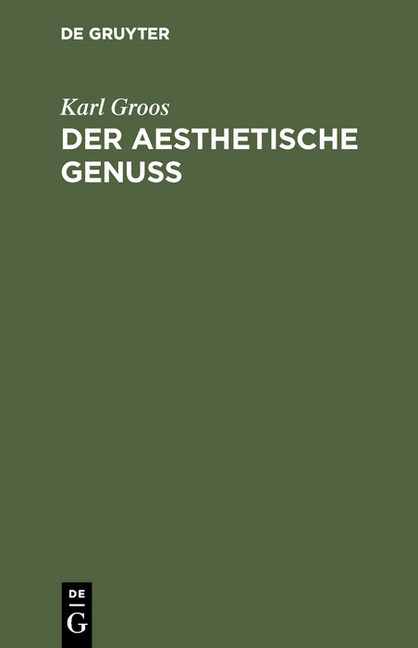 Der aesthetische Genuss main product photo