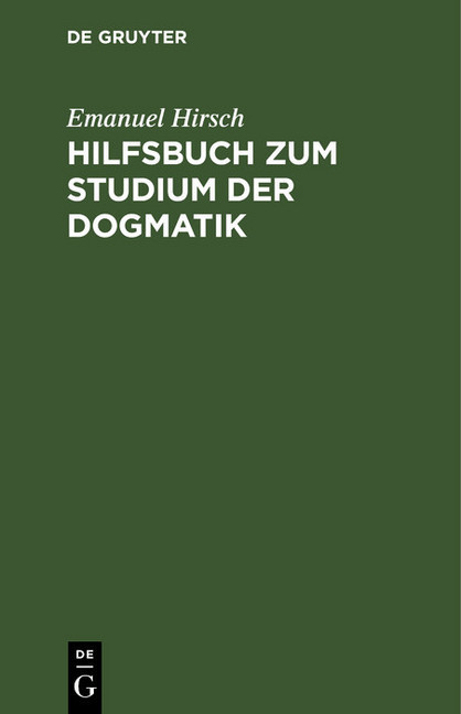 Hilfsbuch zum Studium der Dogmatik main product photo
