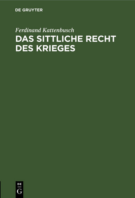 Das sittliche Recht des Krieges main product photo