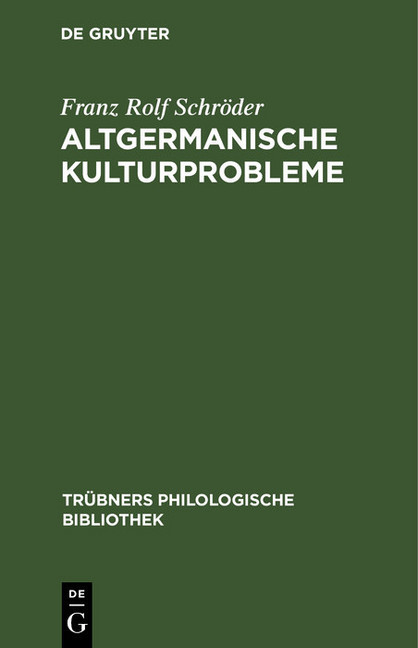 Altgermanische Kulturprobleme main product photo