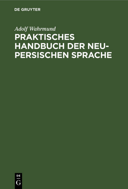 Praktisches Handbuch der neu-persischen Sprache main product photo