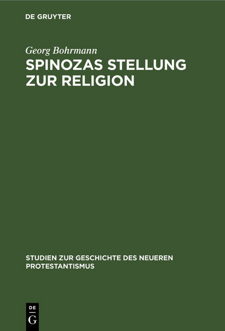Spinozas Stellung zur Religion main product photo