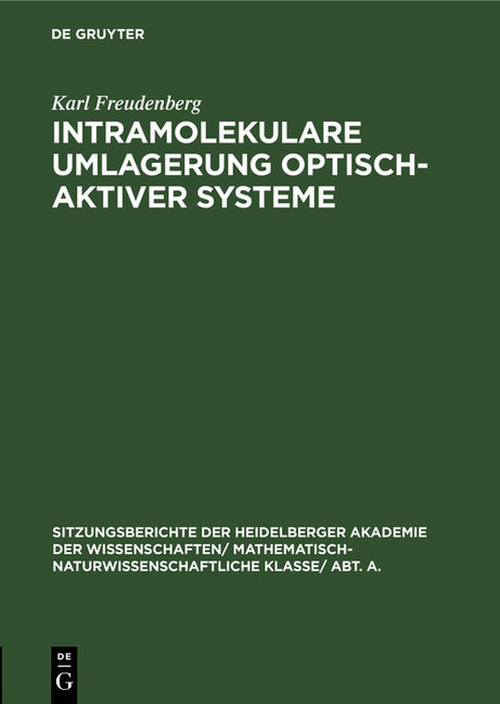 Intramolekulare Umlagerung optisch-aktiver Systeme main product photo