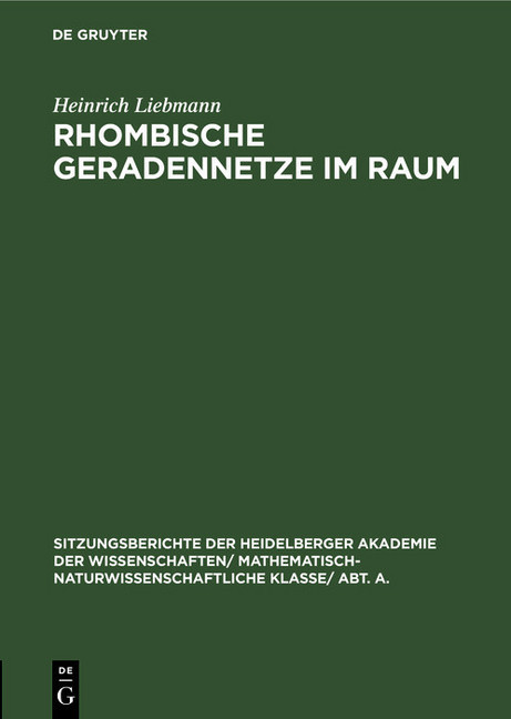 Rhombische Geradennetze im Raum main product photo
