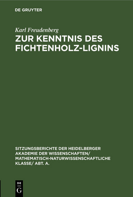 Zur Kenntnis des Fichtenholz-Lignins main product photo