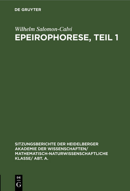 Epeirophorese, Teil 1 main product photo