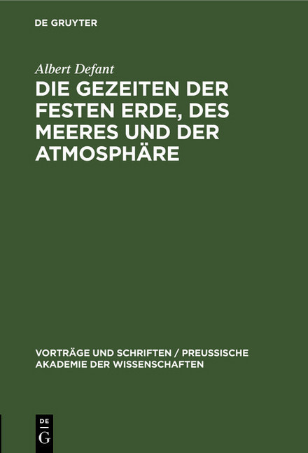 Die Gezeiten der festen Erde, des Meeres und der Atmosphäre main product photo