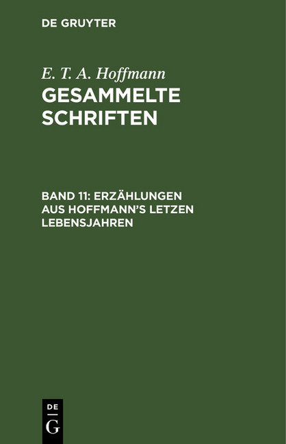 Erzählungen aus Hoffmann's letzen Lebensjahren main product photo