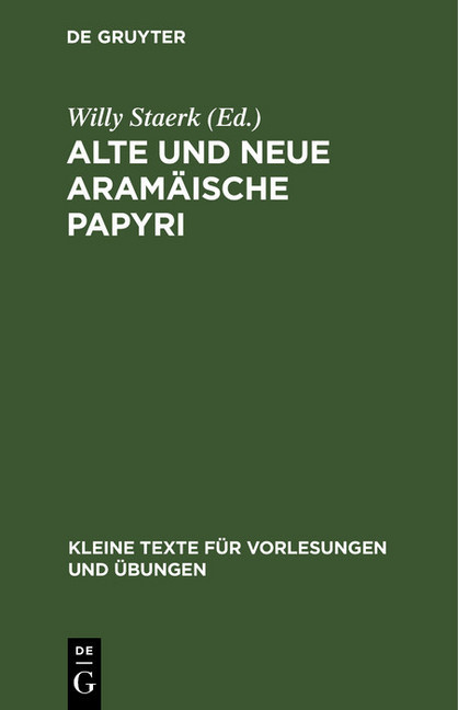 Alte und neue aramäische Papyri main product photo