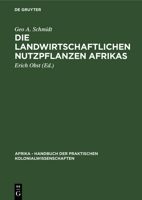 Die landwirtschaftlichen Nutzpflanzen Afrikas main product photo