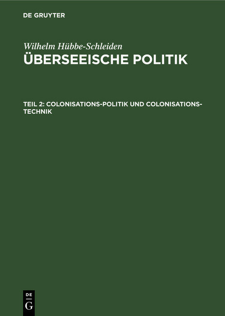 Colonisations-Politik und Colonisations-Technik main product photo