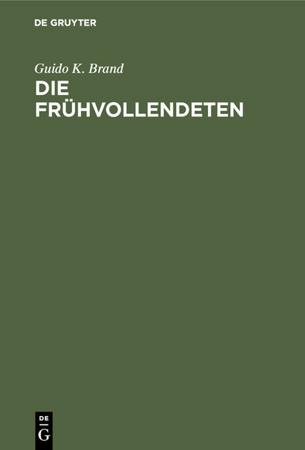 Die Frühvollendeten main product photo