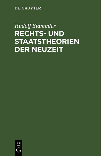 Rechts- und Staatstheorien der Neuzeit main product photo