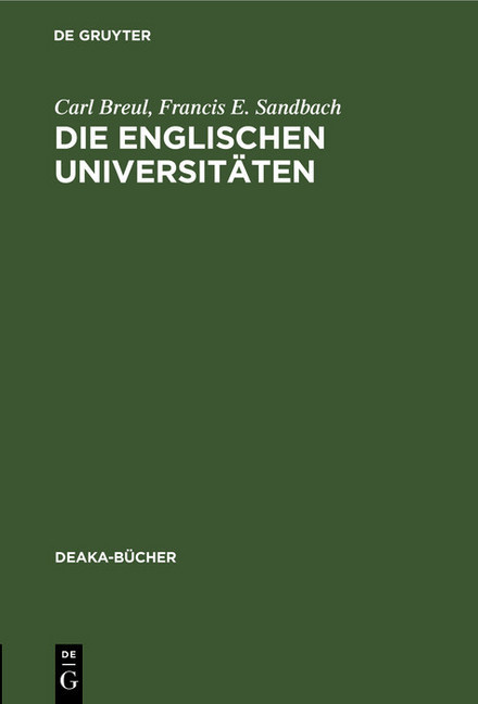 Die englischen Universitäten main product photo