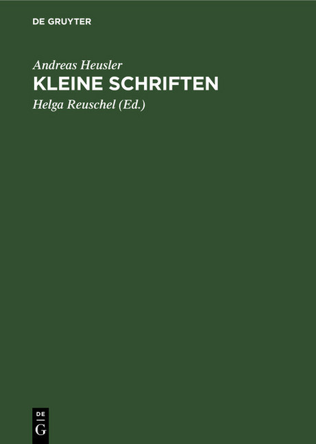 Kleine Schriften main product photo