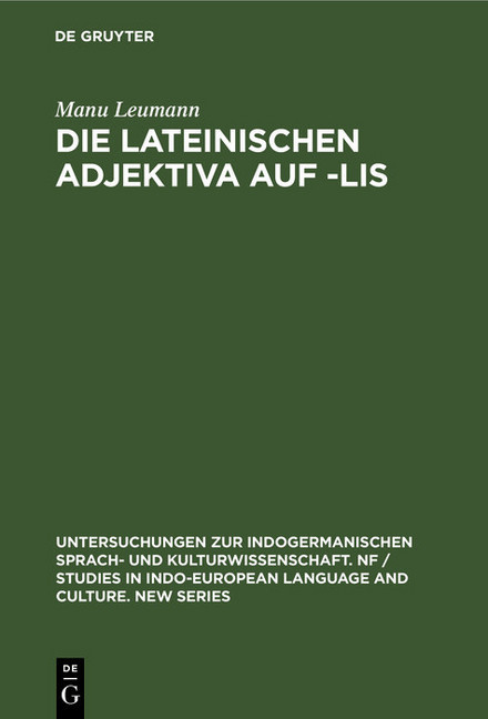 Die lateinischen Adjektiva auf -lis main product photo