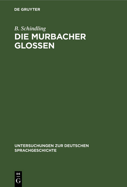 Die Murbacher Glossen main product photo