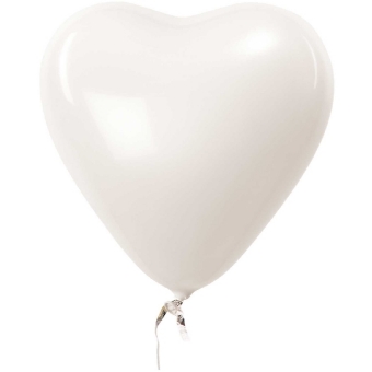 Ballons Herz Weiss