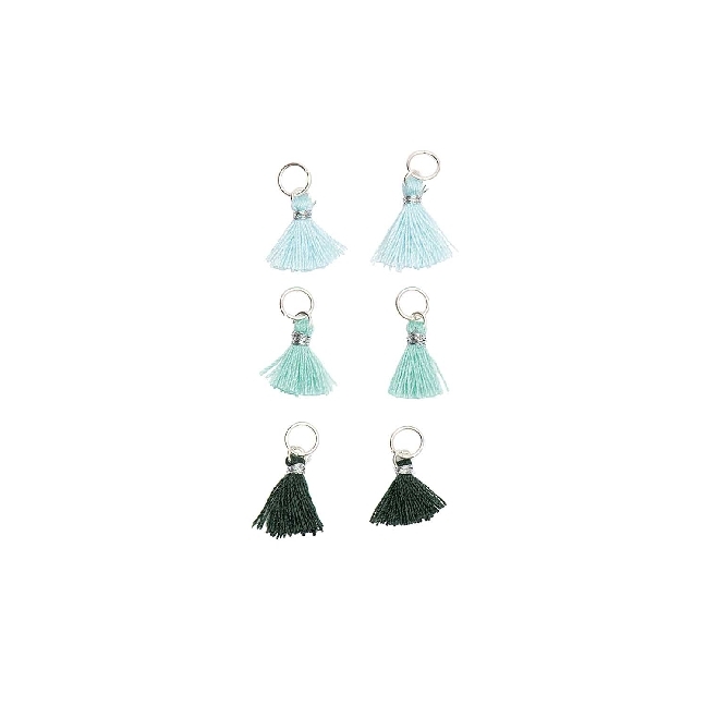 Mini Quasten, Türkis Blau Mix main product photo