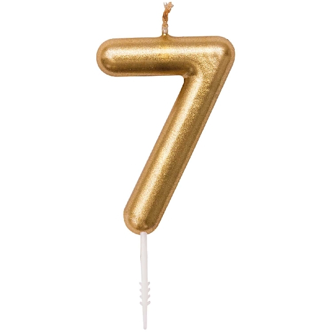 Zahlenkerze 7, Gold main product photo