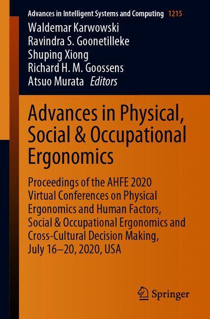Advances in Physical, Social & Occupational Ergonomics main product photo