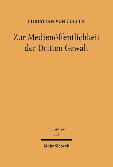 Zur Medienöffentlichkeit der Dritten Gewalt main product photo