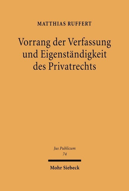 Vorrang der Verfassung und Eigenständigkeit des Privatrechts main product photo