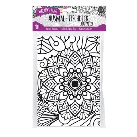 Mal Mich Bunt Ausmal-Tischdecke aus Papier, Motiv Mandala main product photo
