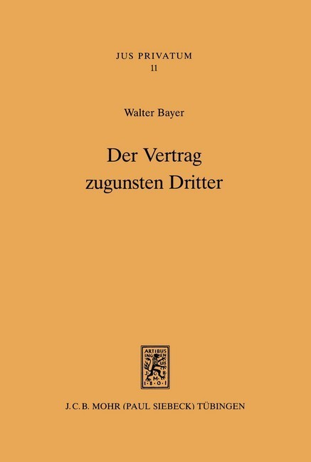 Der Vertrag zugunsten Dritter main product photo