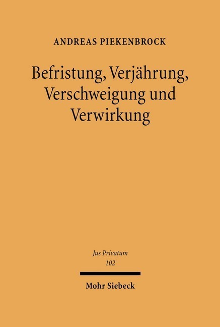 Befristung, Verjährung, Verschweigung und Verwirkung main product photo
